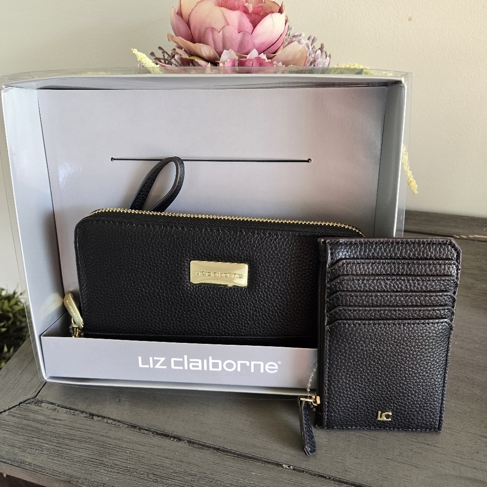 Liz Claiborne Wallet set Black